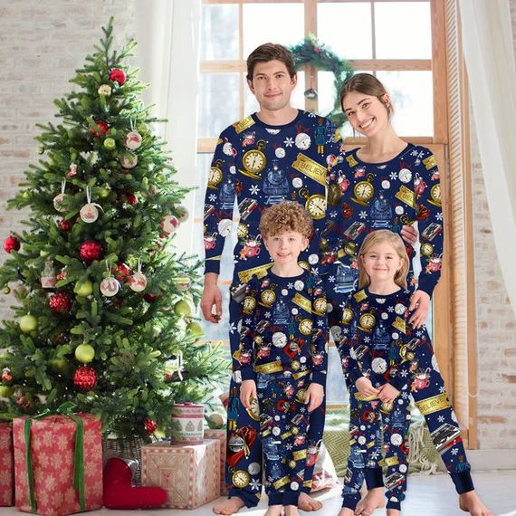 Polar Express Family Matching Pajamas Set Family Christmas - Etsy | Etsy (US)