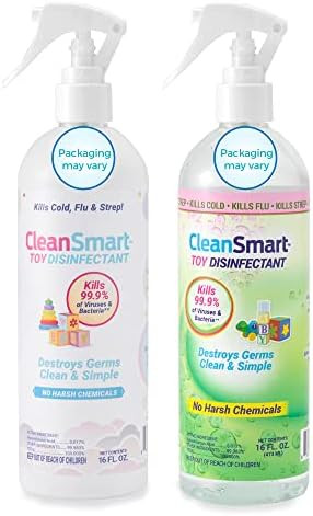 CleanSmart Toy Disinfectant Spray Kills 99.9% of Viruses and Bacteria, Rinse Free, 16 oz Bottle, ... | Amazon (US)