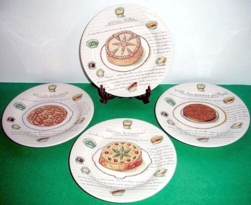Gien Desserts Gourmands Canape Dessert Plate 4 PC. Set Assorted Designs New 840769067629 | eBay | eBay US