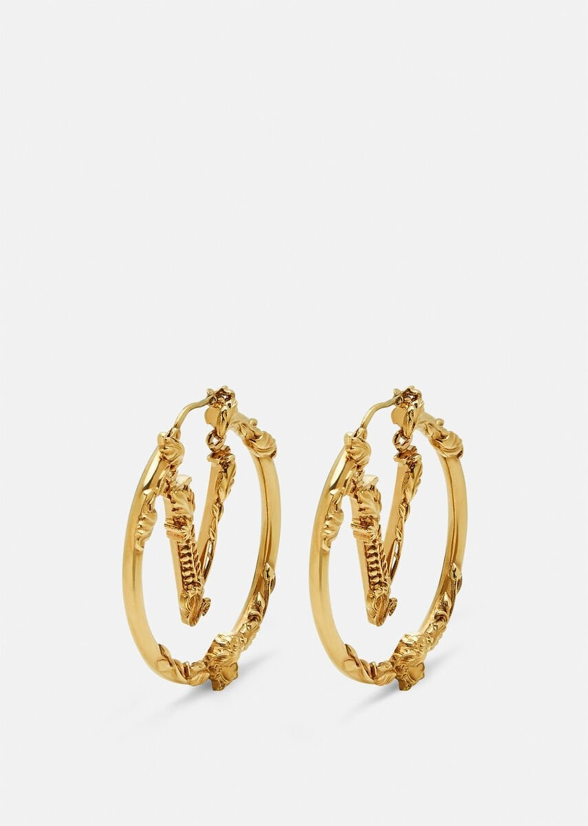 Versace Virtus Hoop Earrings for Women | Official Website | Versace (US)