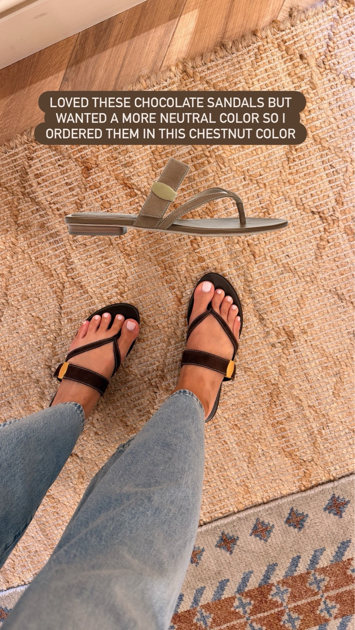 I ordered my true size In these sandals in the chestnut color

#LTKootd