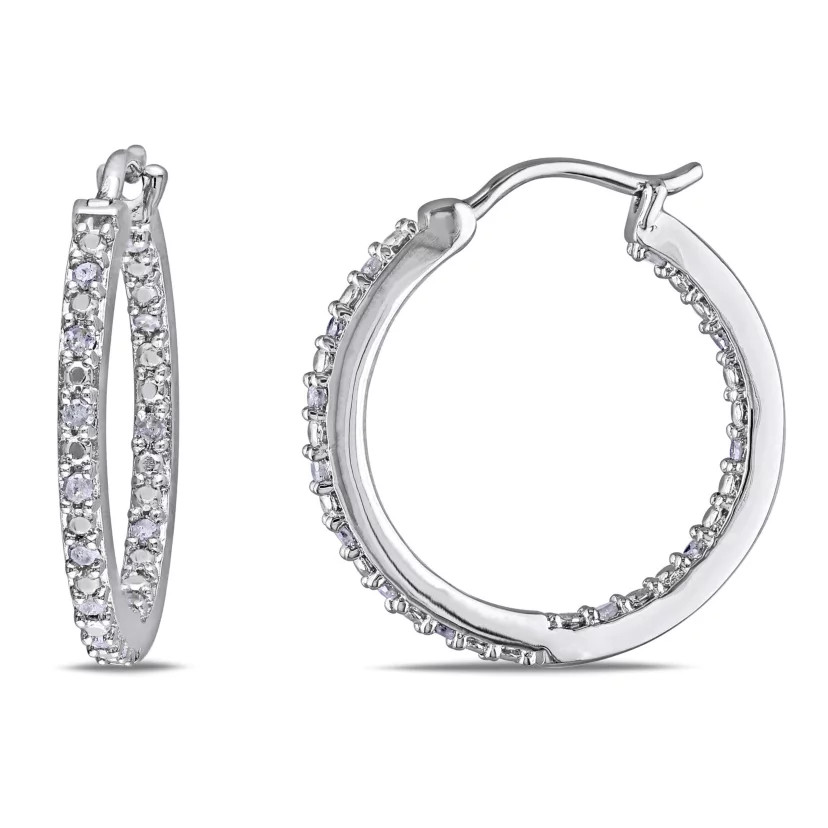 Diamond Hoop Earrings | Belk