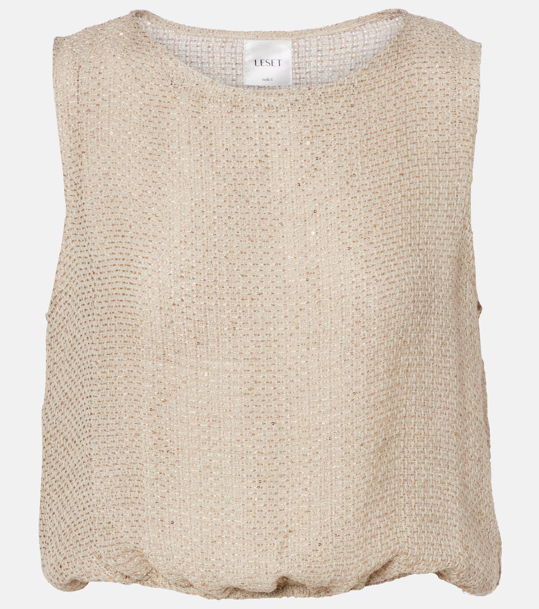 Stella sequined linen-blend top | Mytheresa (US/CA)