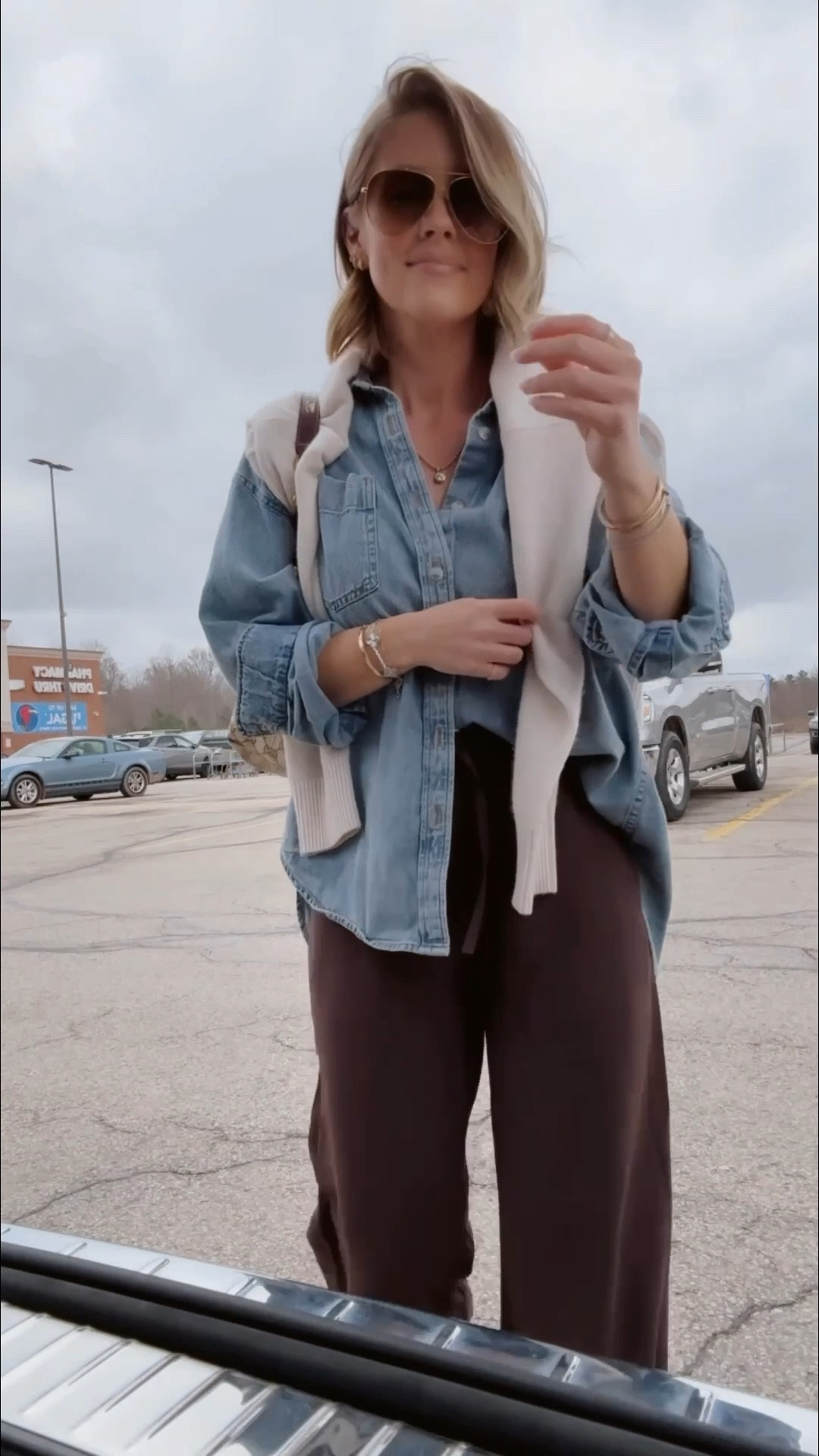 Grocery run fit 
XS denim shirt / XS Regular pants - I also linked pretty much exact items from target in Amazon so you can re-create this look!

#LTKPetite #LTKootd #LTKOver40