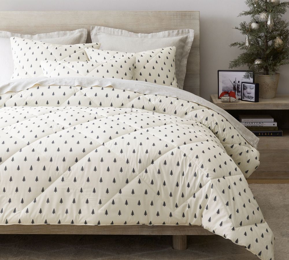 Pine Tree Percale Comforter | Pottery Barn (US)