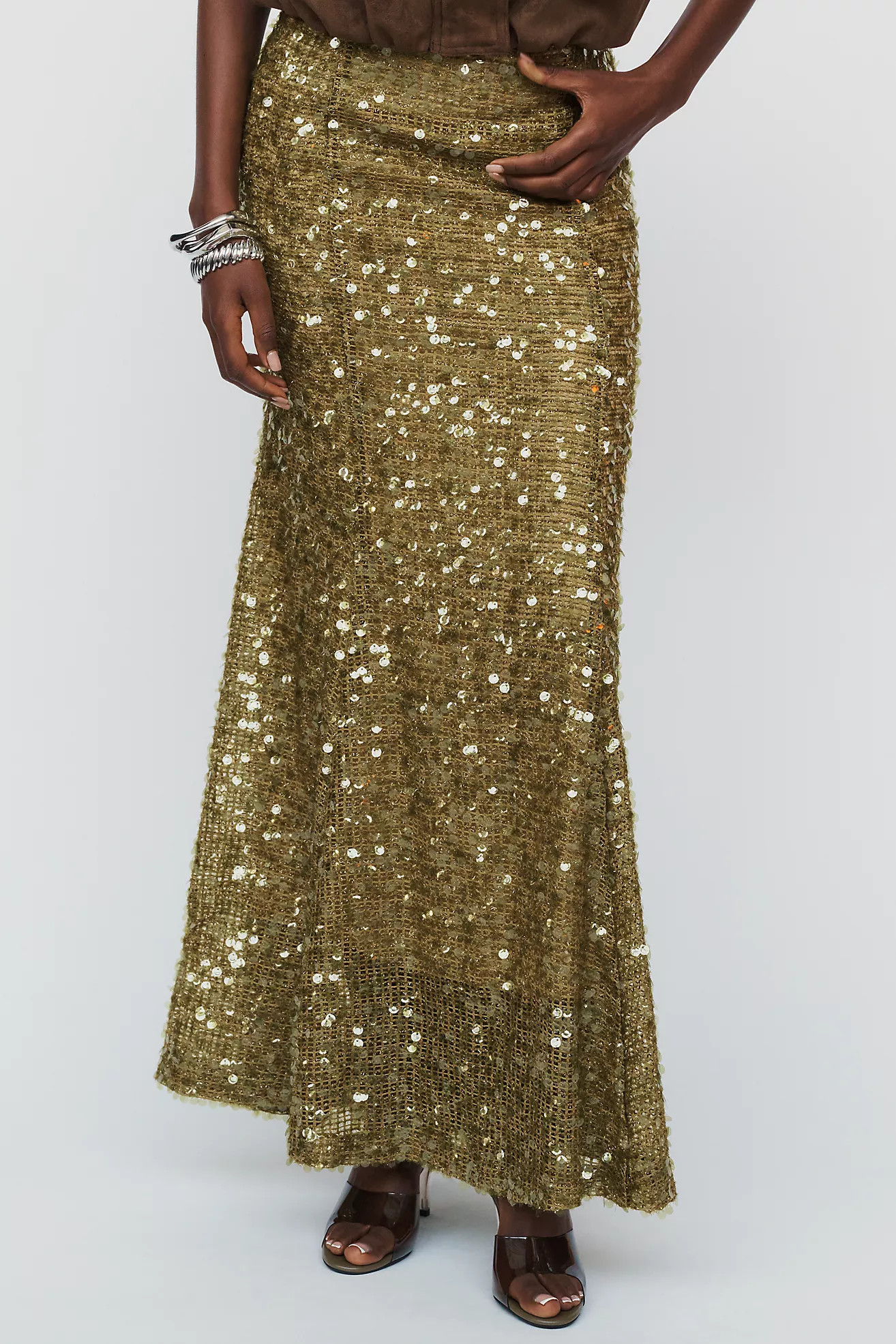 Hunter Bell Lindsey Sequin Midi Skirt | Anthropologie (US)