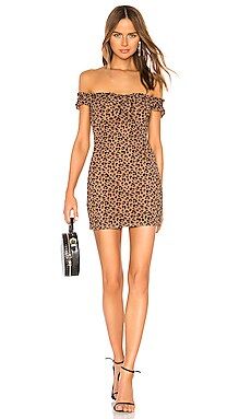 MAJORELLE Darcy Mini Dress in Tan Leopard from Revolve.com | Revolve Clothing (Global)