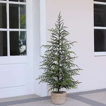 1 Pcs 4FT Artificial Christmas Norfolk Pine Tree for Front Porch Decoration | No Assembly Needed,... | Amazon (US)