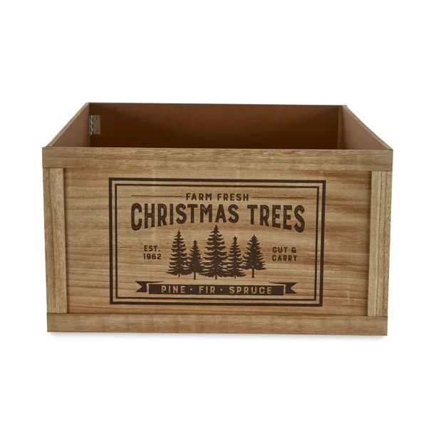 Holiday Time Farm Fresh Christmas Tree Crate, 11" x 20" | Walmart (US)