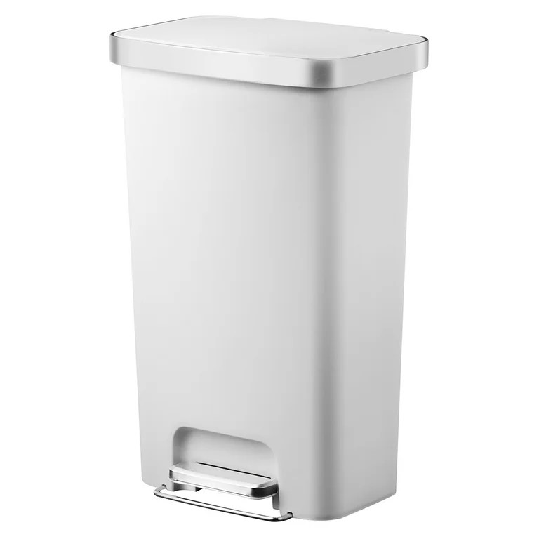 Better Homes & Gardens 11.9 gal White Plastic Rectangular Kitchen Step Garbage Can | Walmart (US)