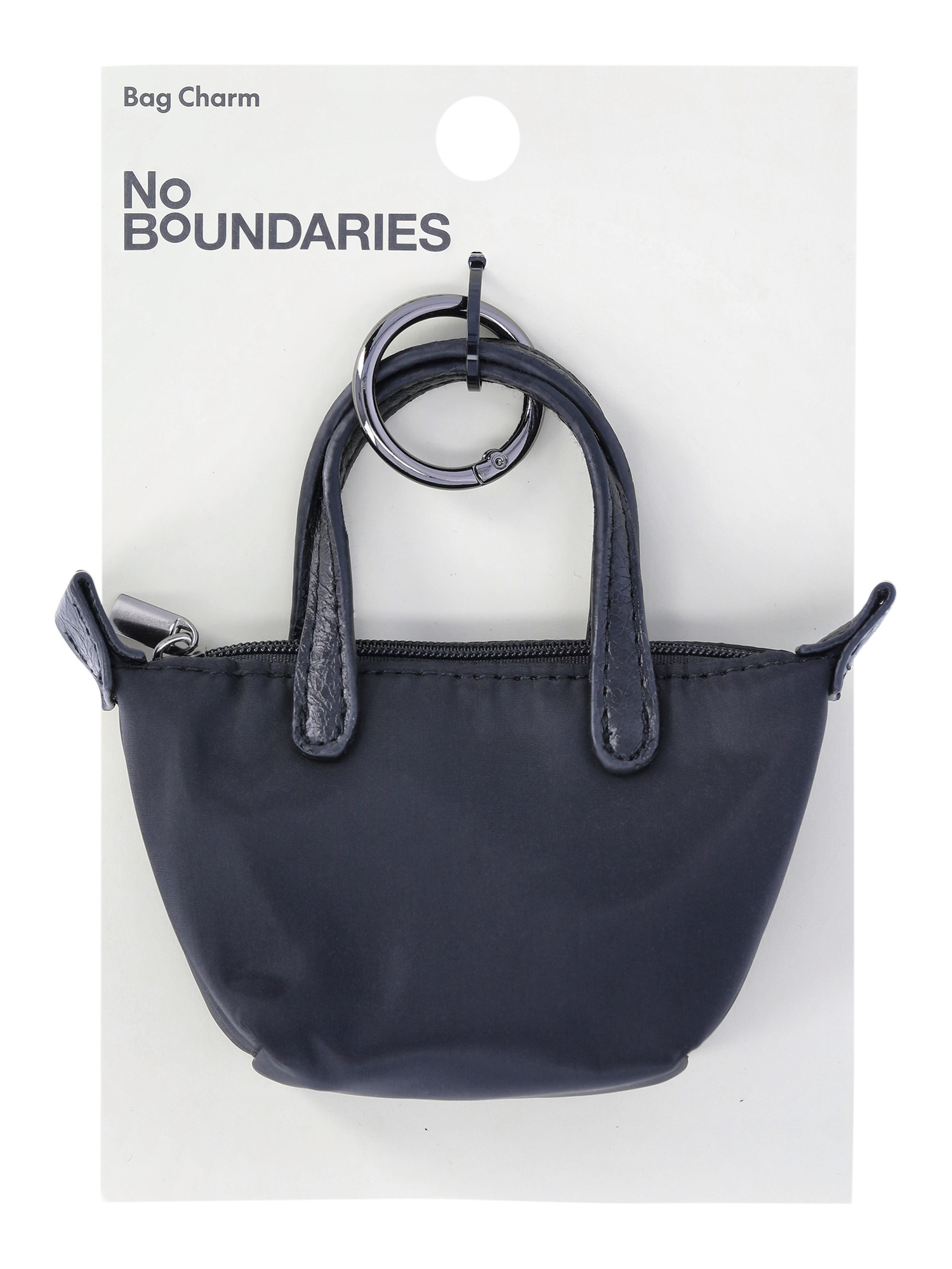 No Boundaries Women's Mini Tote Bag Charm, Black | Walmart (US)