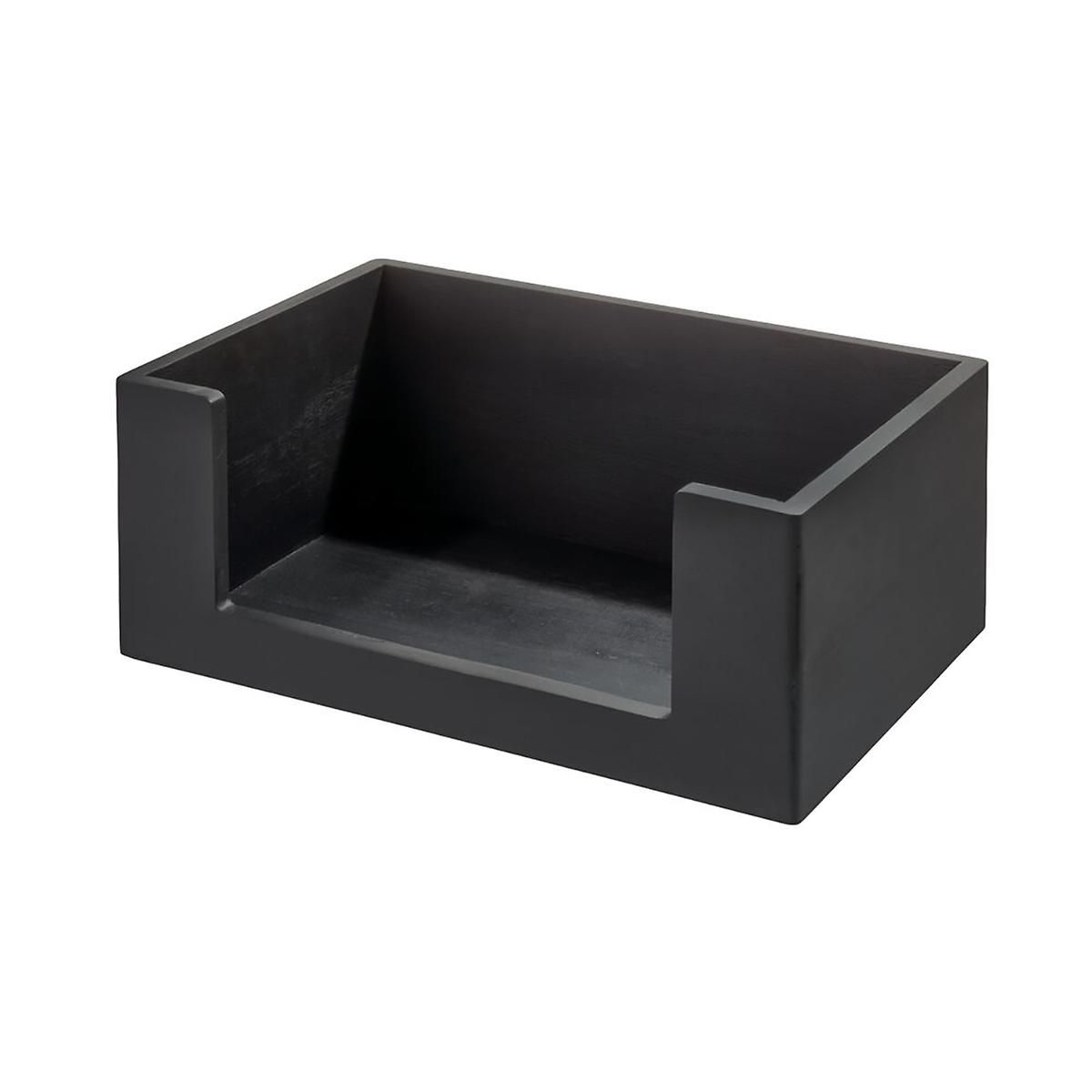 THE HOME EDIT Large Wooden Open Front Bin Onyx | The Container Store