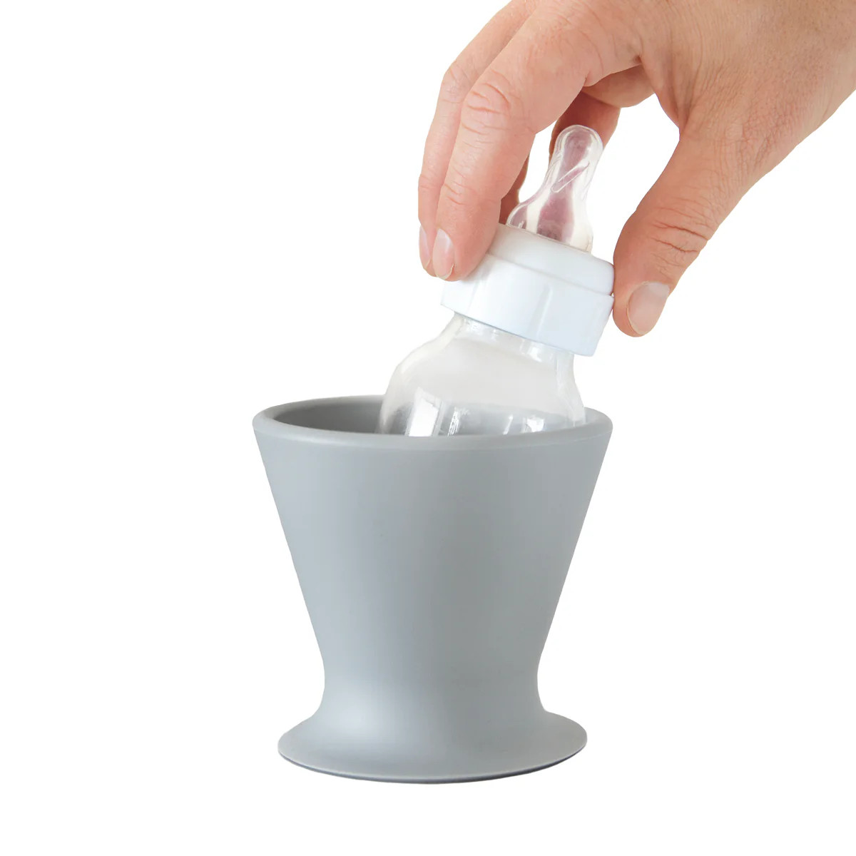 bökee Baby Bottle Holder, Hands Free, One-Hand Bottle Prep | bökee