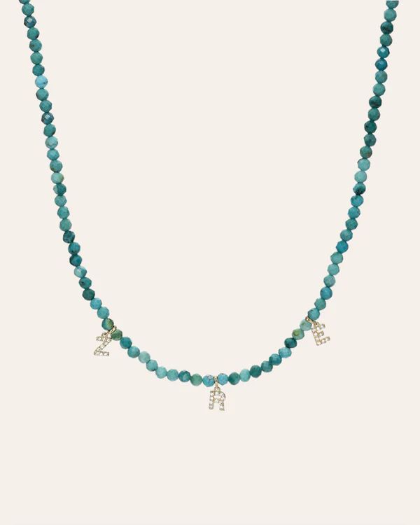 Turquoise Bead Necklace | Zoe Lev Jewelry