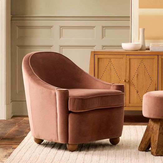 Pierce & Ward Curved Slipper Chair | West Elm (US)