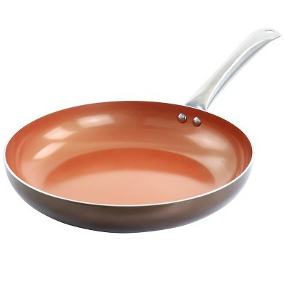 Gibson Copper Pan Cooking Excellence 12 Inch Aluminum Nonstick Frying Pan in Copper | Target