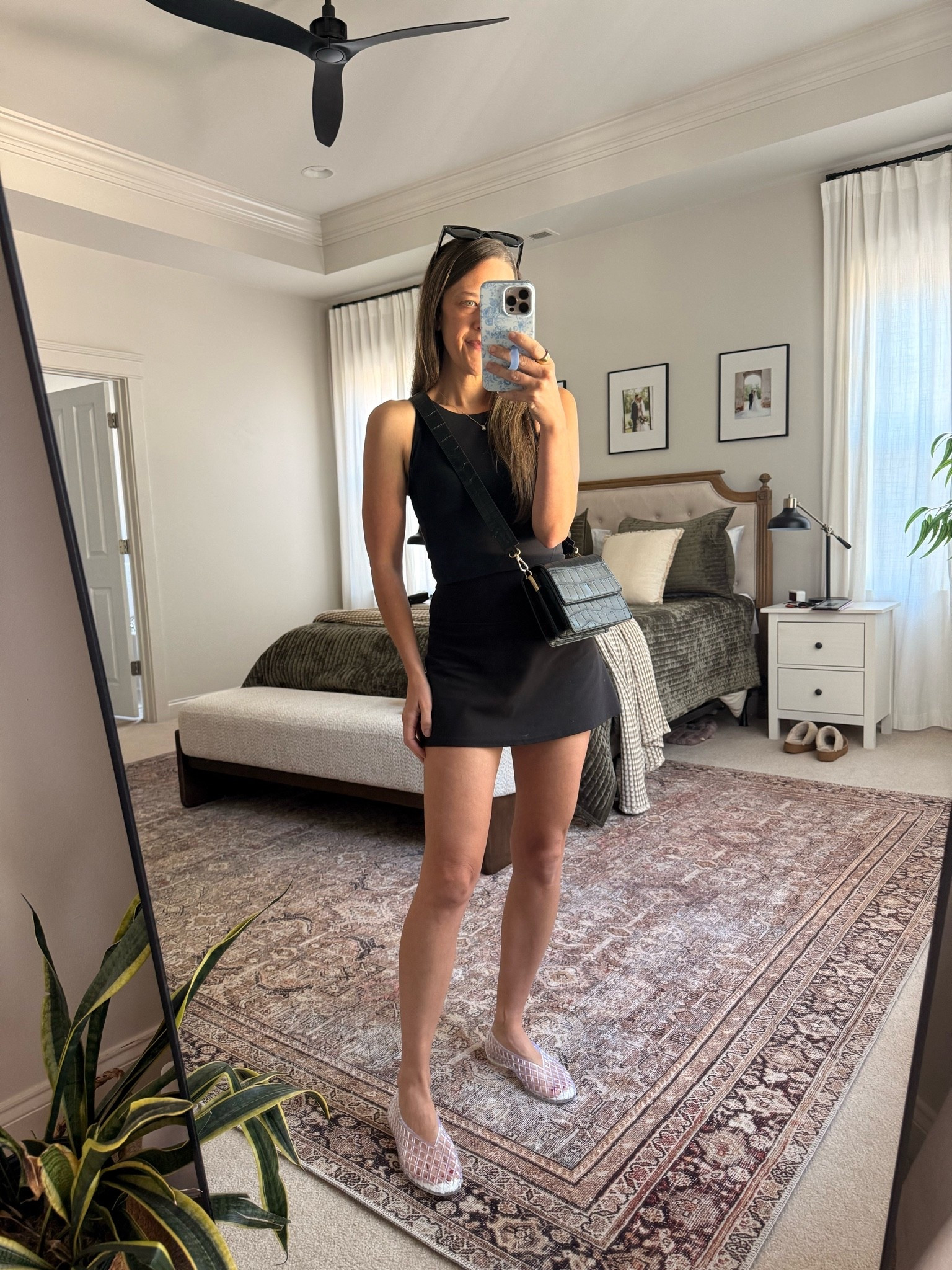 Loving this Colorfulkoala set for an easy mom day outfit 🖤 The crop tank has a built-in bra, and the athletic skort keeps it comfortable for errands, kid activities, travel days, or casual summer weekends. Styled with clear jelly flats + a black Amazon crossbody bag for a simple sporty-chic look.

Sizing note: I’m wearing an XS in the skort, but I wish I had sized up to a small. I’m wearing a small in the top and am glad I went up one size. You could go up two sizes in the top if you want a little extra length.

#LTKootd #LTKmomlife #LTKgrwm