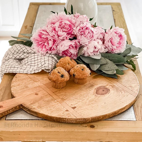CHARCUTERIE Board Round Cutting Board Large Tray with Handles\Food Photography Prop\ Serving Tray... | Etsy (US)