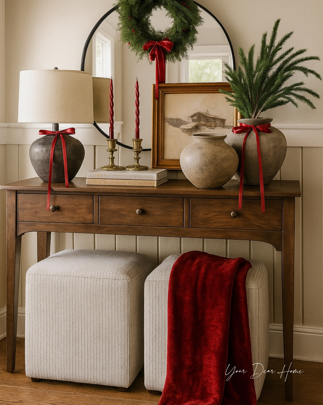 All TARGET Christmas entryway styling idea! 

#LTKSeasonal #LTKHome #LTKHoliday