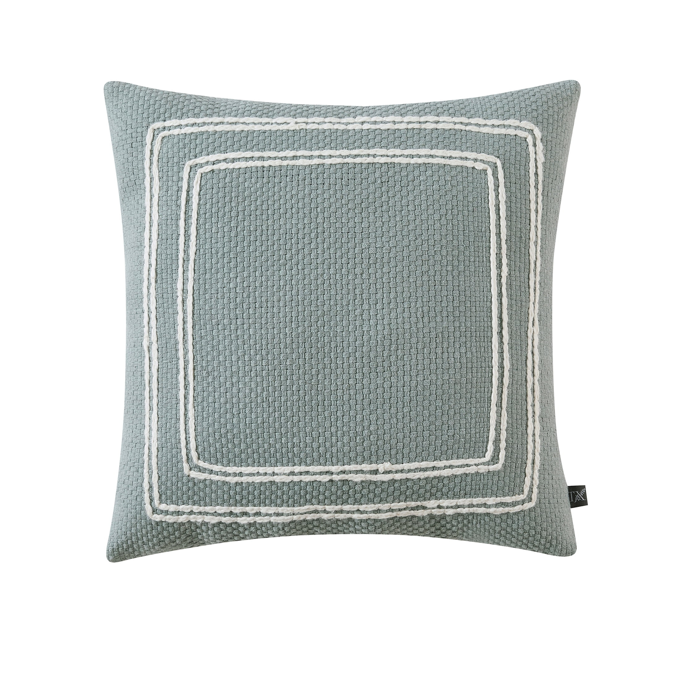 My Texas House 18" x 18" Kelina Dusty Green Woven Cotton Decorative Pillow - Walmart.com | Walmart (US)