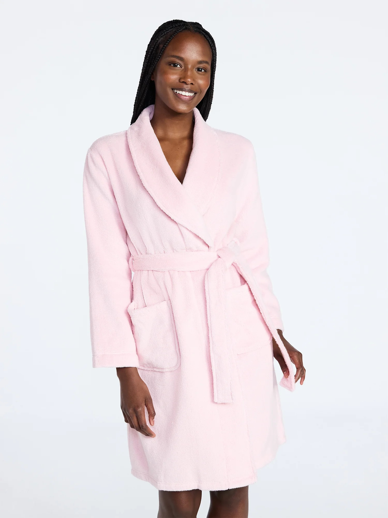 Joyspun Women's Cotton Terry Robe, Sizes S-3X | Walmart (US)