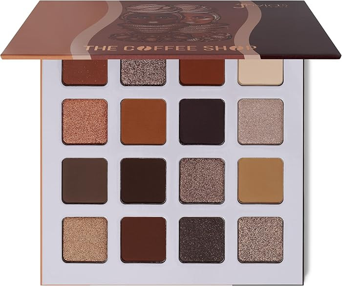 Juvia's Place Coffee Shop Eyeshadow Palette - 16 Pan Palette, Tan, Auburn, & Rich Dark Chocolate,... | Amazon (US)
