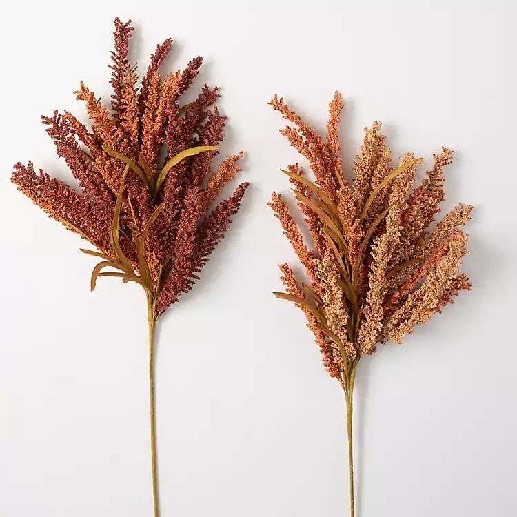 Rust Toned Autumn Seed Stems, Set of 2 | Kirkland's Home