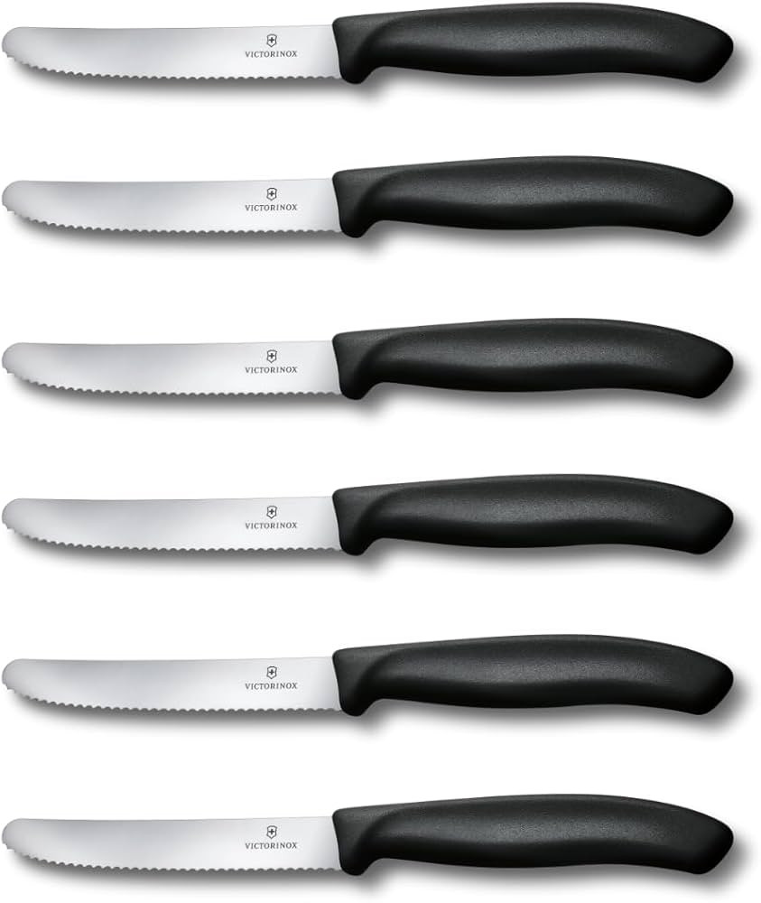 Victorinox Swiss Classic, Breakfast Knife, Bread roll Knife, Sharp Blade, Serrated Edge, 11 cm, P... | Amazon (UK)