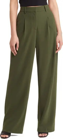 Troian Pleated Wide Leg Trousers | Nordstrom