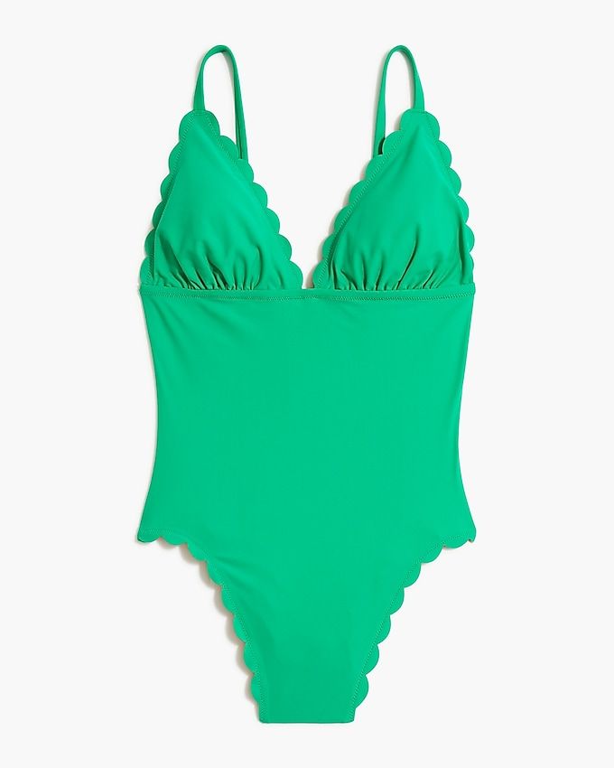 Scalloped one-piece swimsuit | J.Crew Factory
