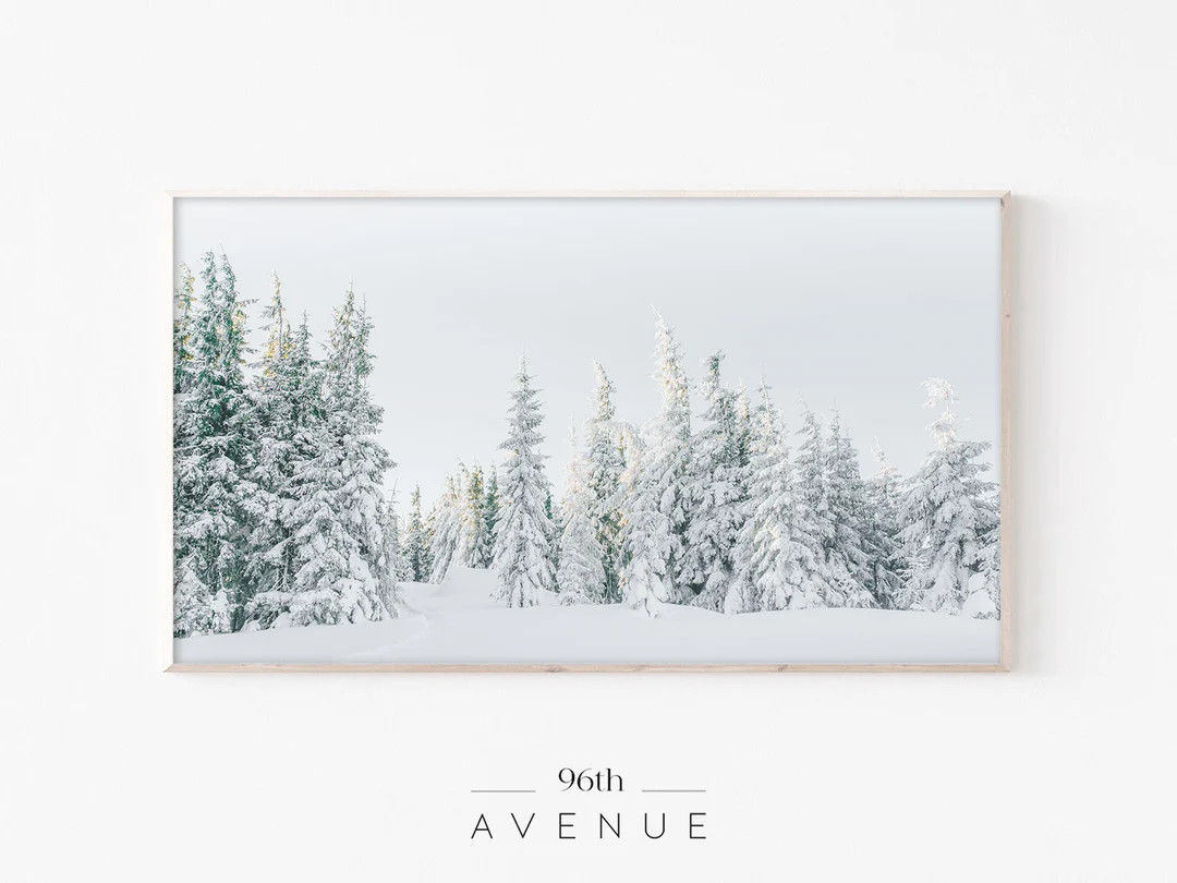 Samsung Frame TV Art Christmas  Frame TV Art  Snowy Trees - Etsy Canada | Etsy (CAD)