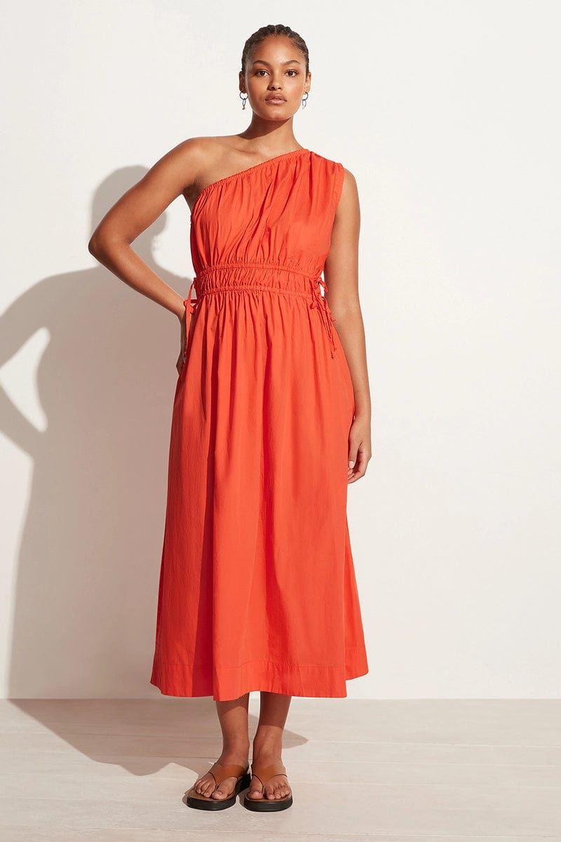 La Ora Midi Dress Morange | Faithfull The Brand (AU)
