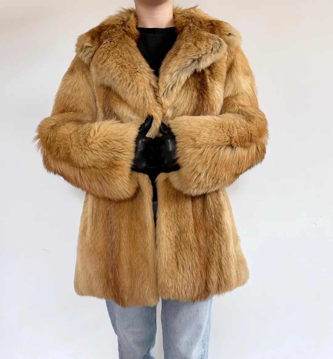 Authentic Red Fox Fur Coat, Vintage Thick Shaggy Red Fox Fur, Real Canadian Red Fox Coat - Etsy U... | Etsy (US)