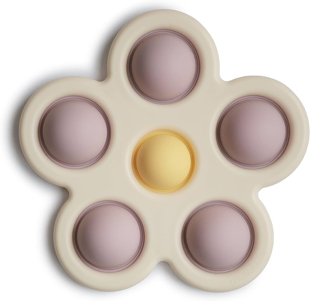 mushie Flower Press Toy (Soft Lilac/Daffodil/Ivory) | Amazon (US)