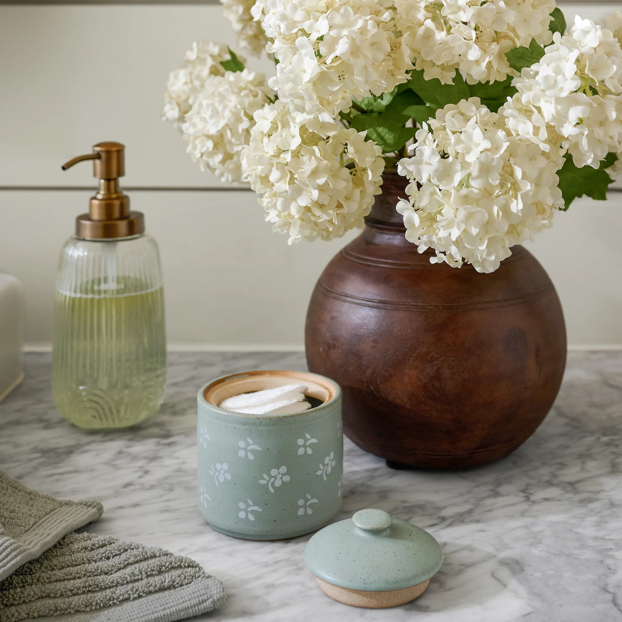 Theo Aged Wood Vase | Magnolia