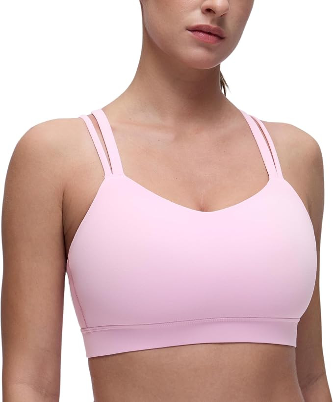 CRZ YOGA Softness Mold Butterluxe D/DD Cup Longline Sports Bras for Women - Supportive Double Str... | Amazon (US)