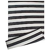 DII Reversible Indoor Woven Striped Outdoor Rug, 4x6', White & Black | Amazon (US)