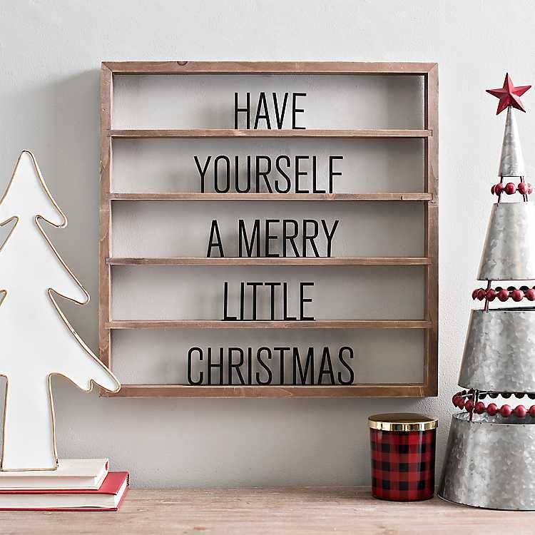 Merry Little Christmas Floating Letter Board | Kirkland's Home