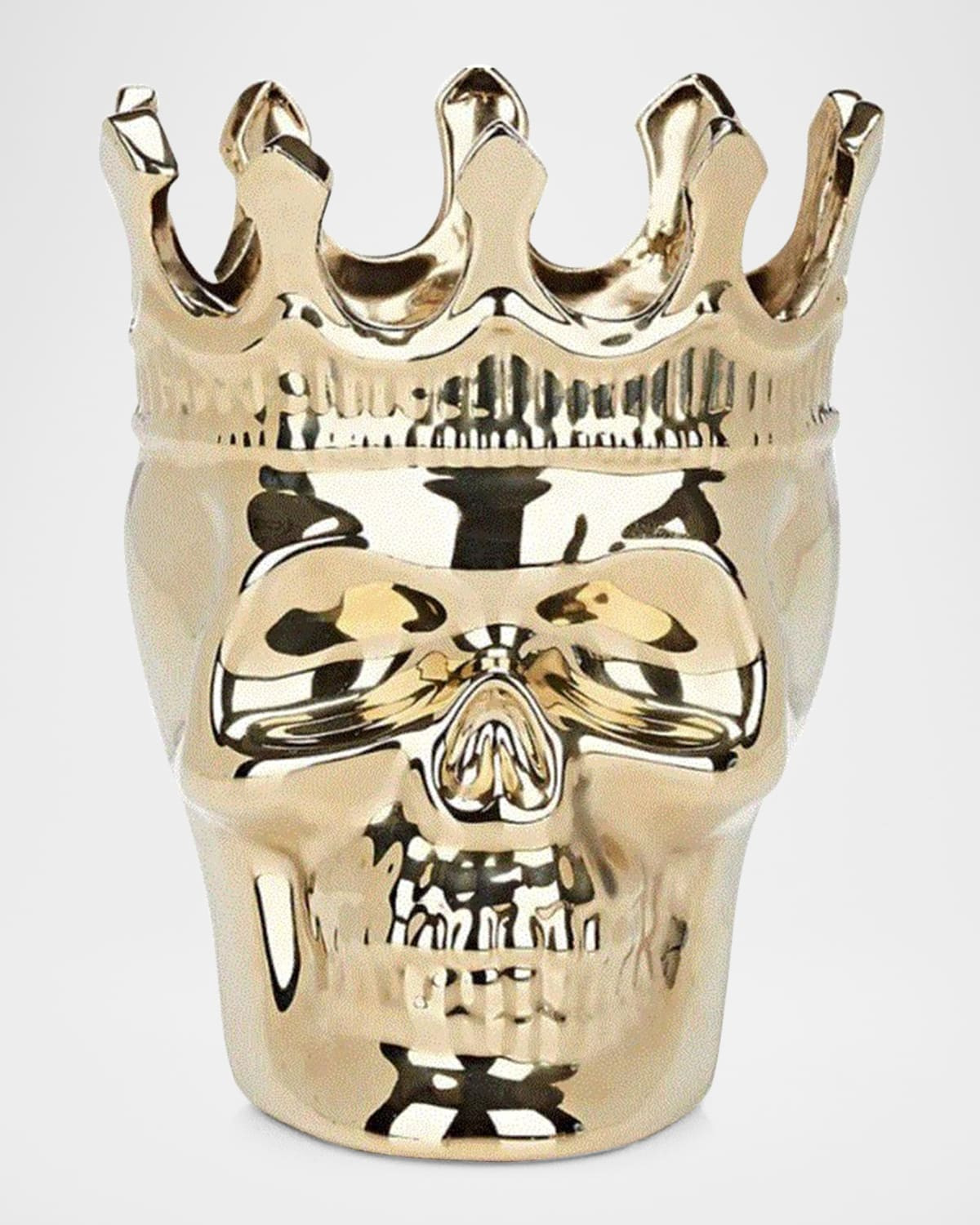Golden Bonaparte Skull Candle, 23.3 oz. - Wood Charmel Scent | Neiman Marcus