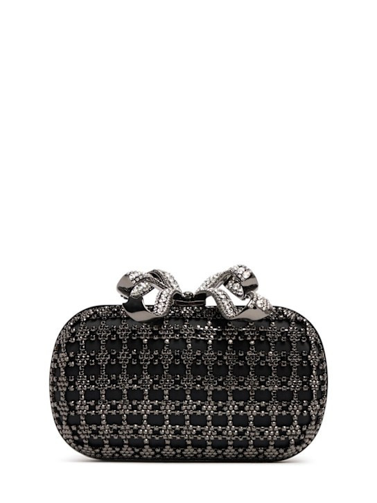 Chainmail crystal bow clutch | Luisaviaroma