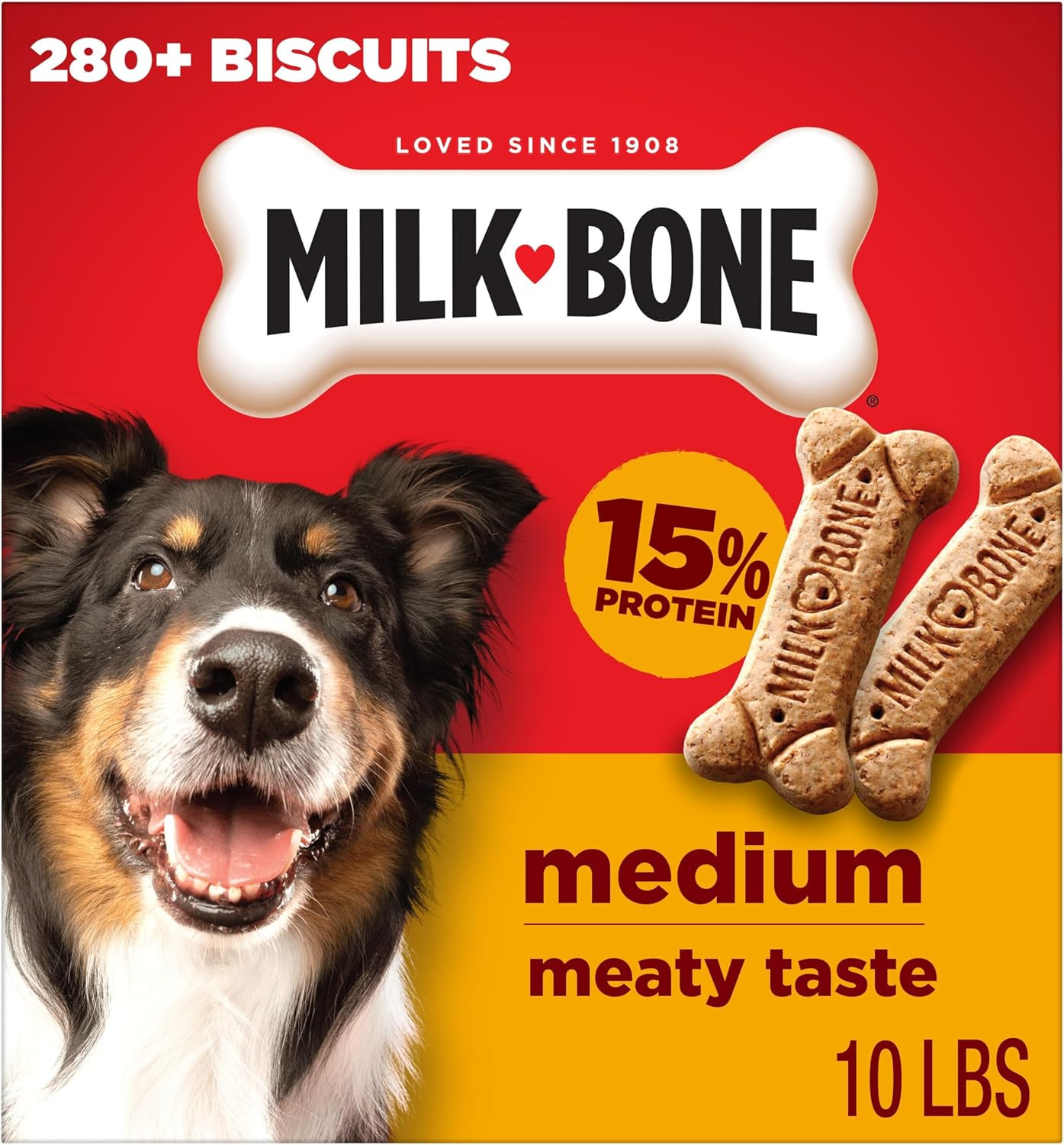 Milk-Bone Crunchy Medium Dog Treats, 10 Lb. Box, Original Beef Flavor | Amazon (US)