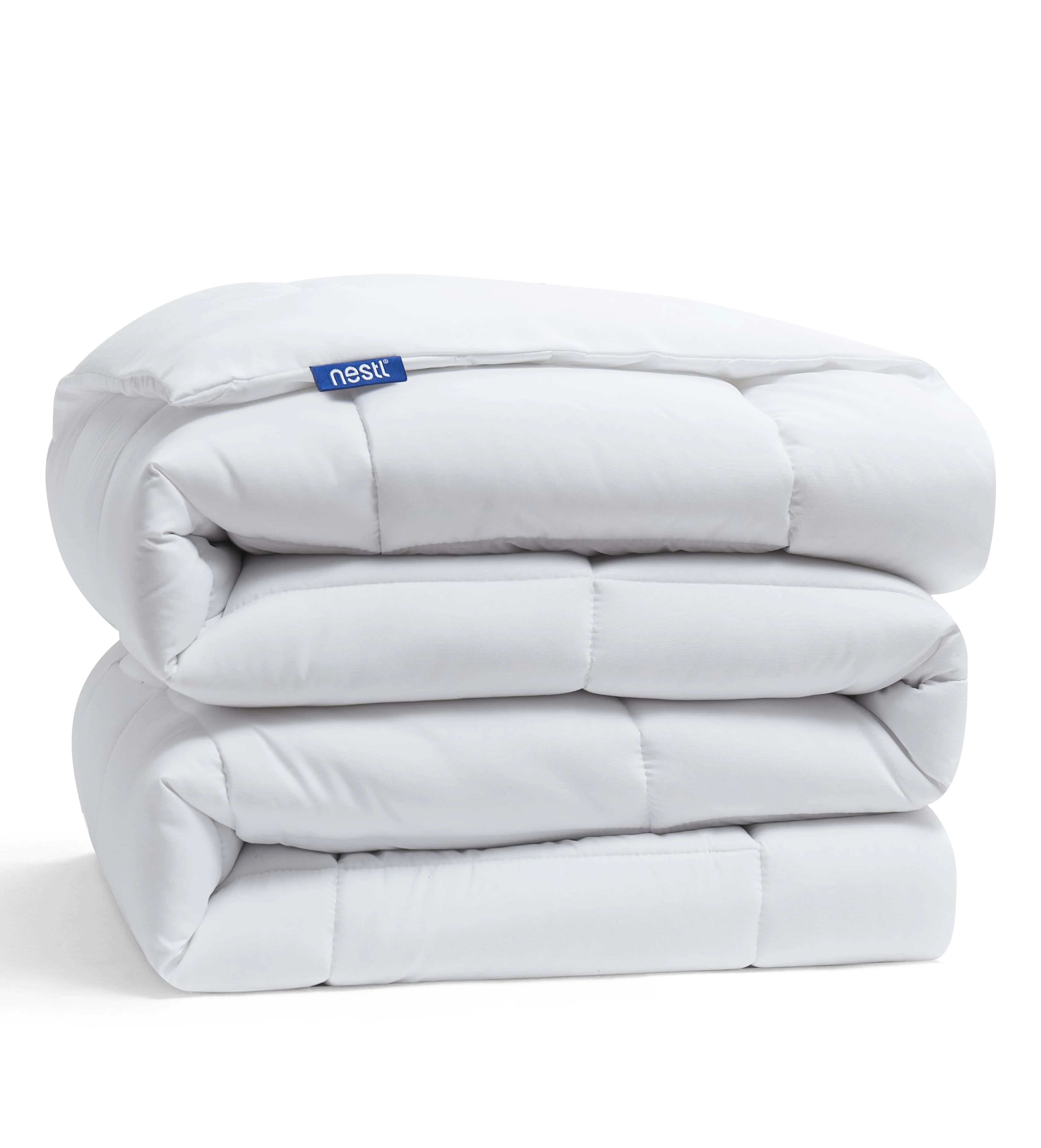 Nestl Comforter, Quilted Down Alternative Duvet Insert, All-Season Bedding Queen Comforter, White | Walmart (US)