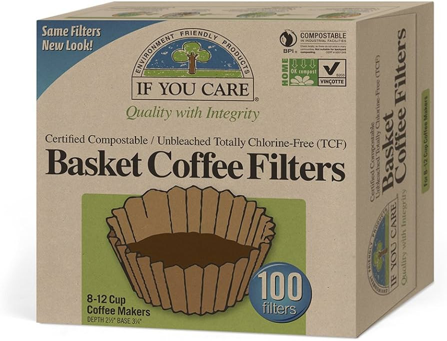 If You Care Coffee Filter Baskets ( 1x100 CT ), Fits 8-12 Cup Drip Coffee Makers | Amazon (US)