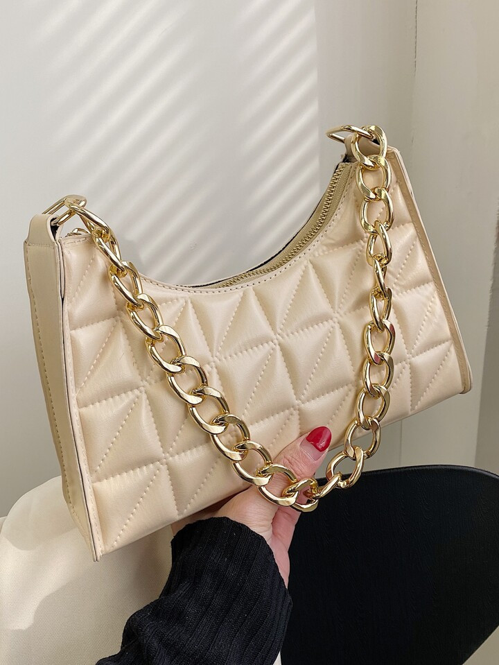 Bolsa cuadrada guateado con cadena | SHEIN