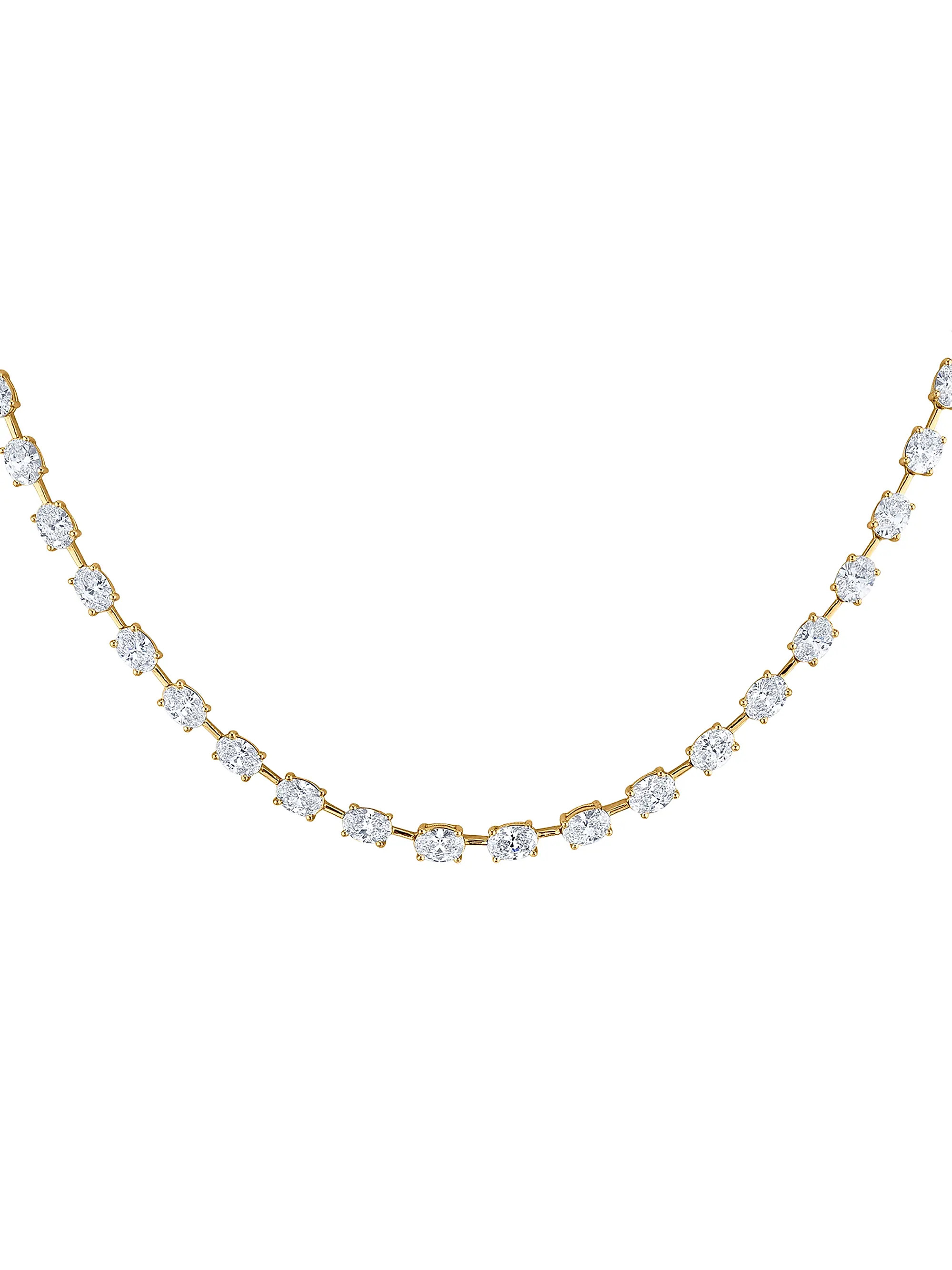 Norman Silverman18K Yellow Gold & 5.29 TCW Diamond Half Tennis Necklace | Saks Fifth Avenue
