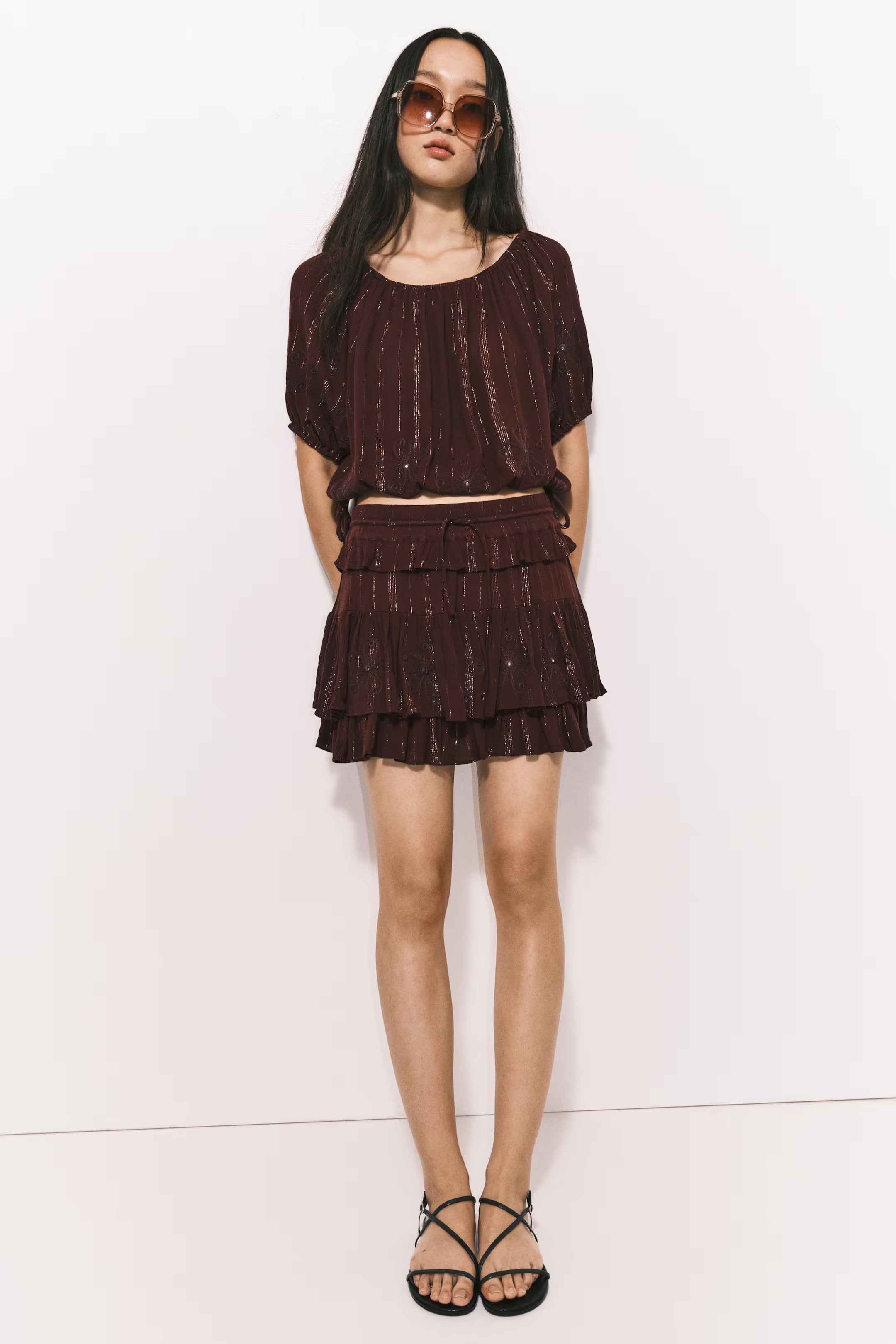 Flounced mini skirt | H&M (UK, MY, IN, SG, PH, TW, HK)