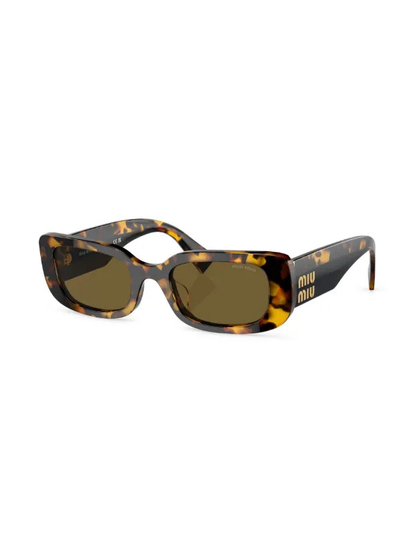 gafas de sol rectangulares con efecto de carey | Farfetch Global