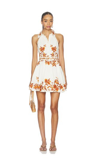 HEMANT AND NANDITA Short Dress With Buckle Belt in Ivory. - size S | Revolve Clothing (Global)