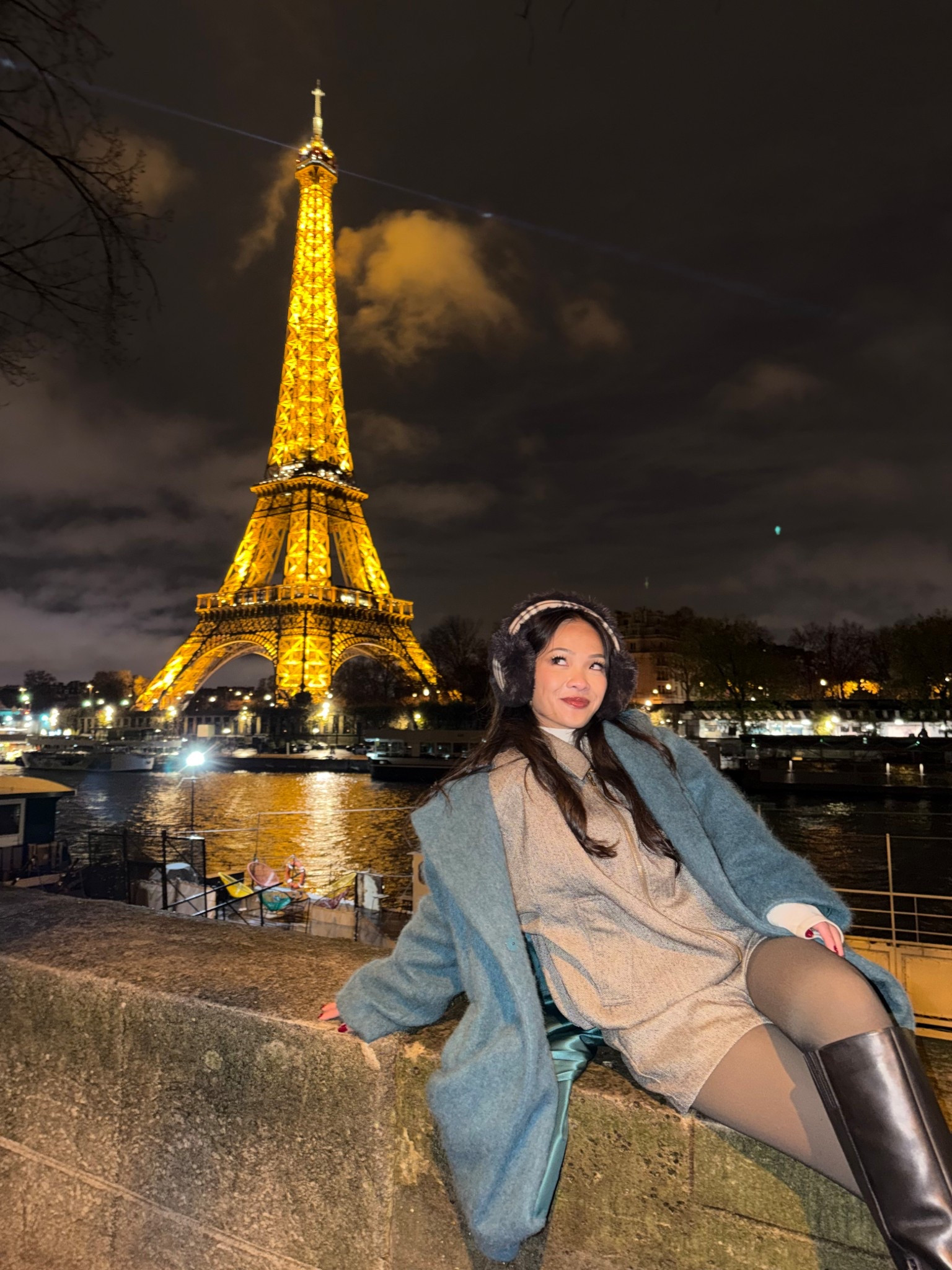 The Eiffel Tower at night is just so pretty! 

elevated looks, chic outfit, dinner outfit, going out outfit, off the shoulder dress, purse, fur coat, slingback heels, elevated evening look, luxe night out outfit, chic going out look, elegant evening outfit, upscale going out outfit, old money style, polished and refined

#LTKPetite #LTKHoliday #LTKootd