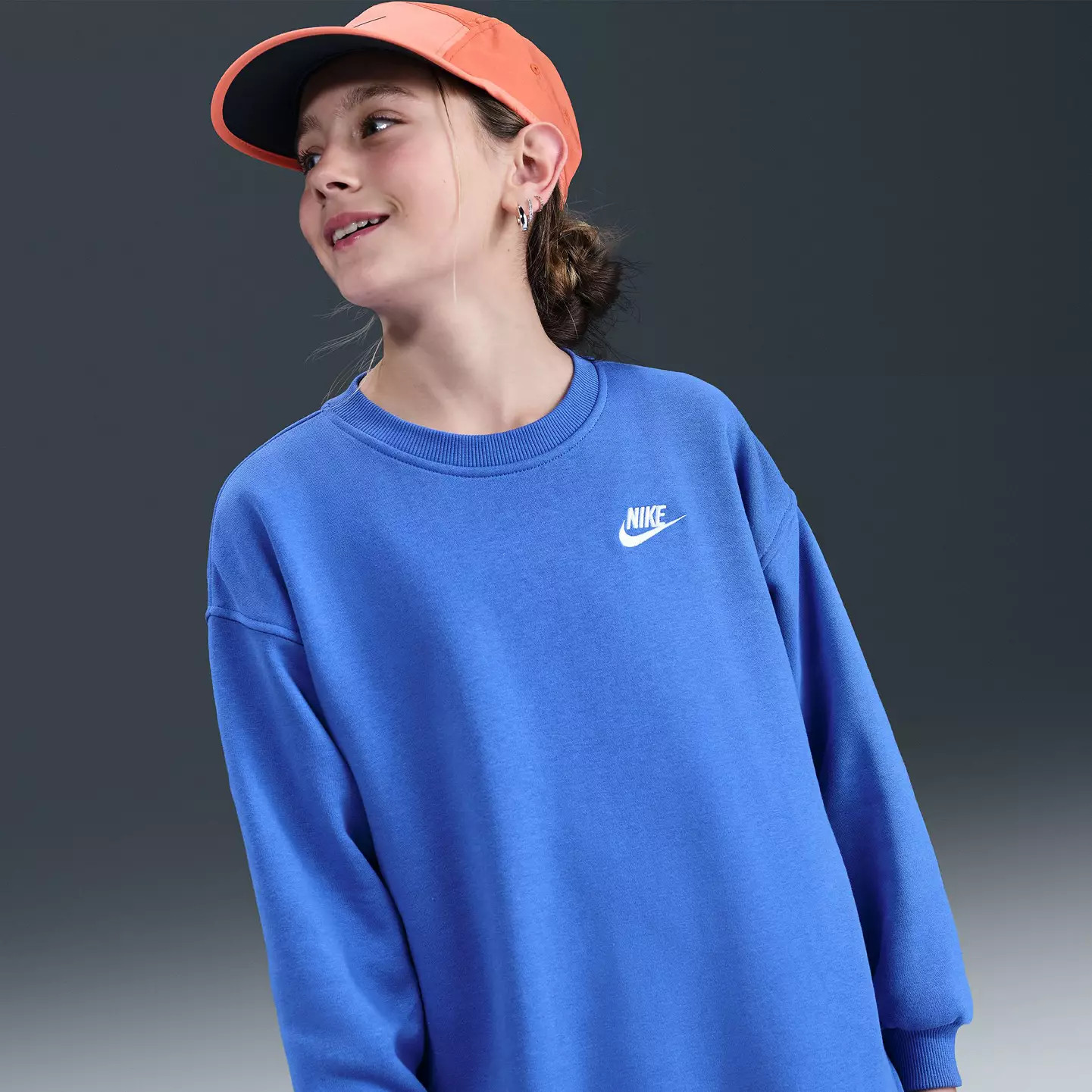 Nike Girls' Sportswear Club Fleece Oversized Sweatshirt | DICK'S Sporting Goods